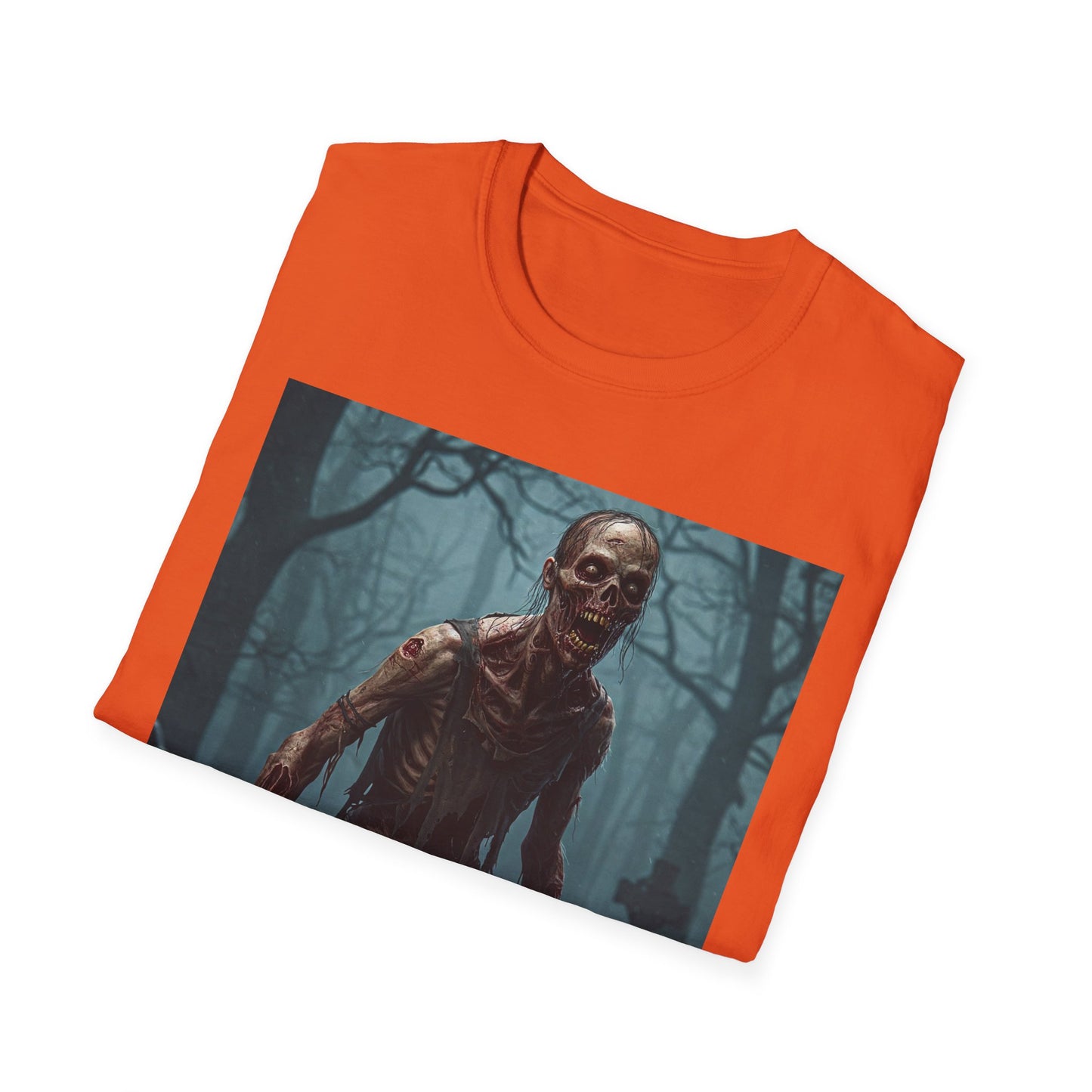 Apocalyptic Portrait Tee, bold, decaying zombie graphic