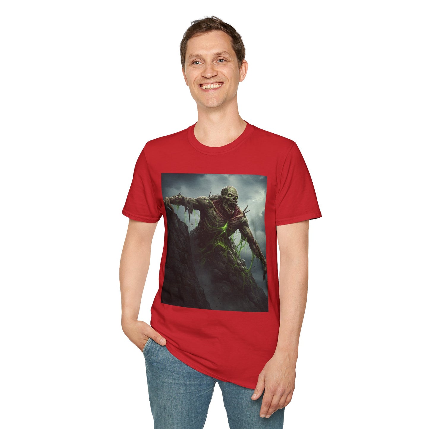 Creepy Monster Unisex Softstyle T-Shirt - Perfect for Halloween and Horror Fans