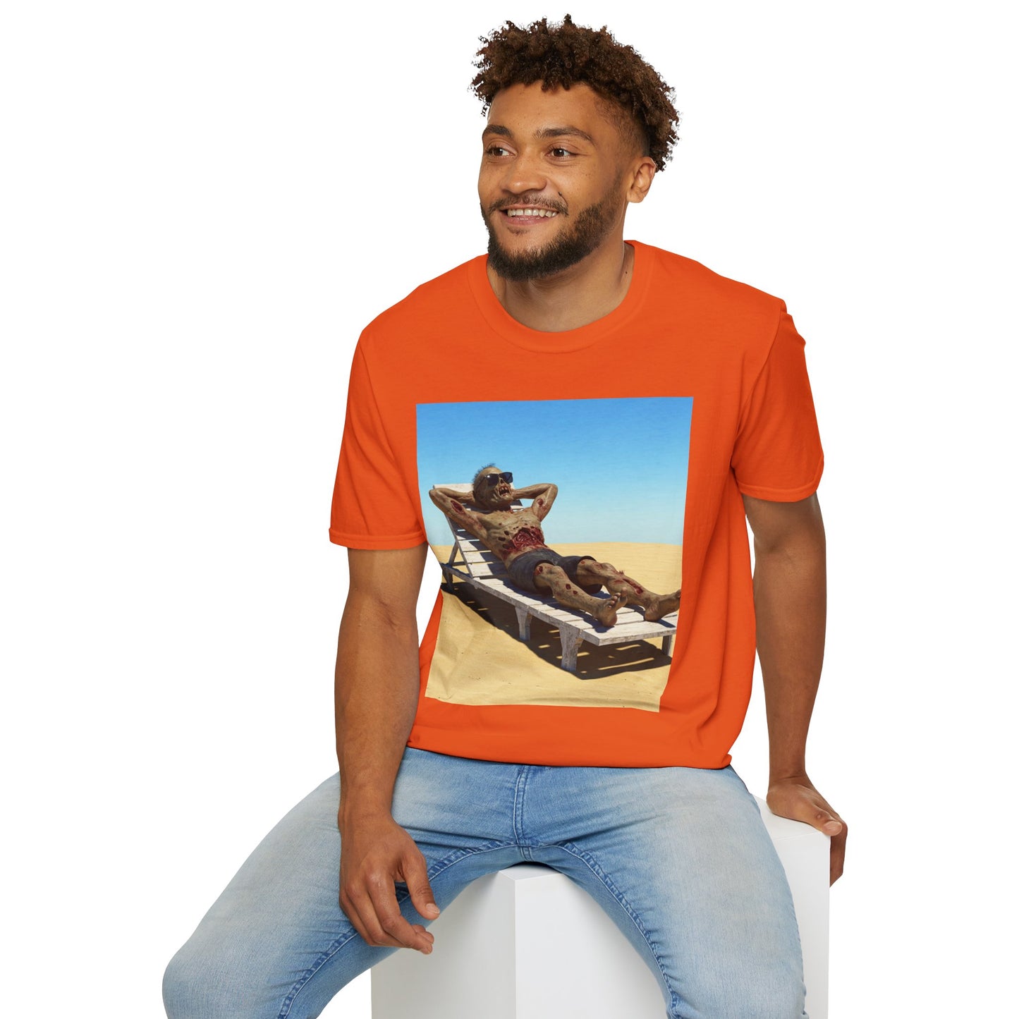 Relaxed Vibes Unisex Softstyle T-Shirt - Beach Chill Design