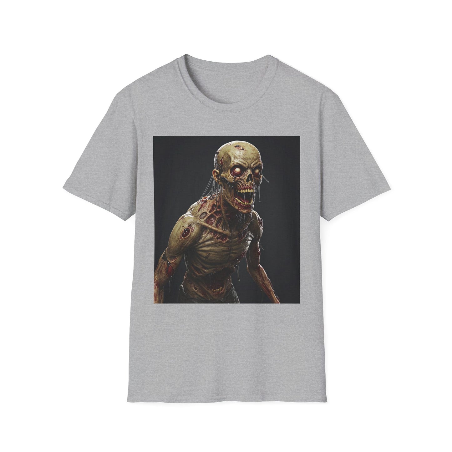 Spooky Skeleton Unisex Softstyle T-Shirt - Perfect for Halloween & Horror Fans