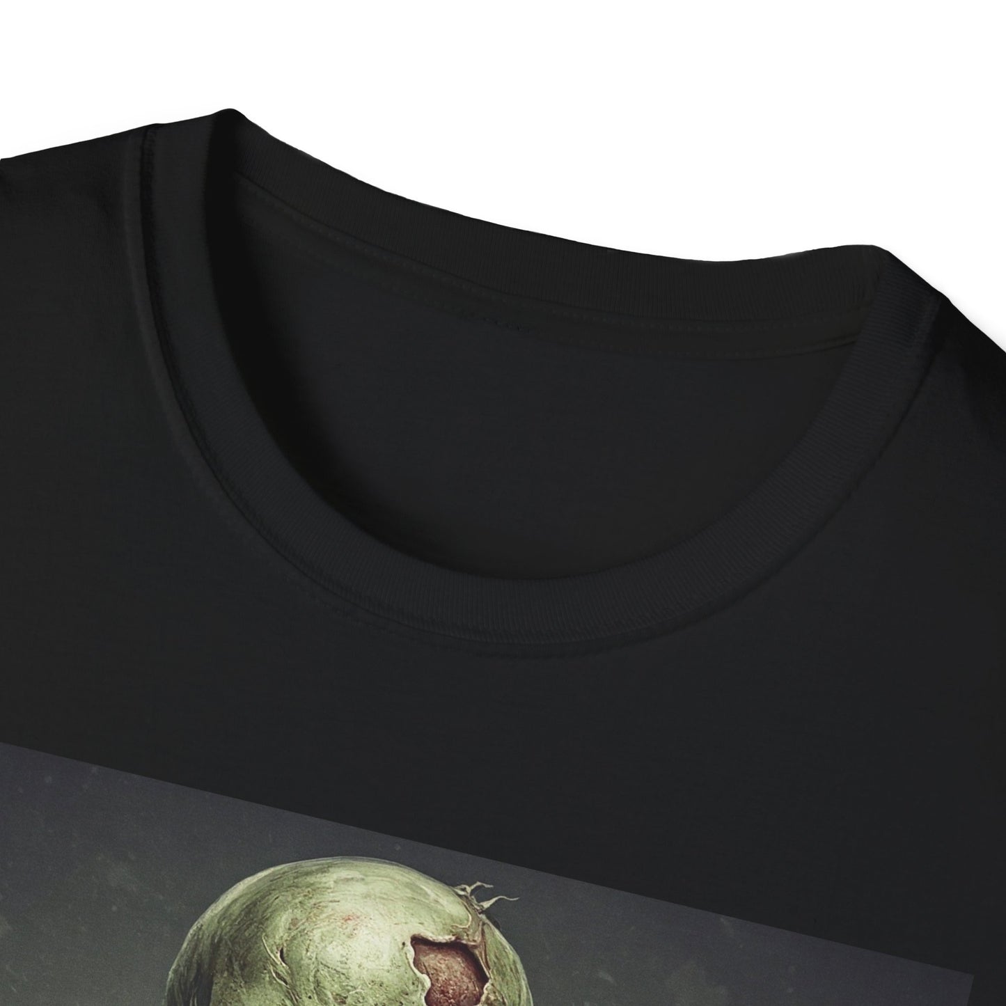 Apocalyptic Portrait Tee, bold, decaying zombie graphic