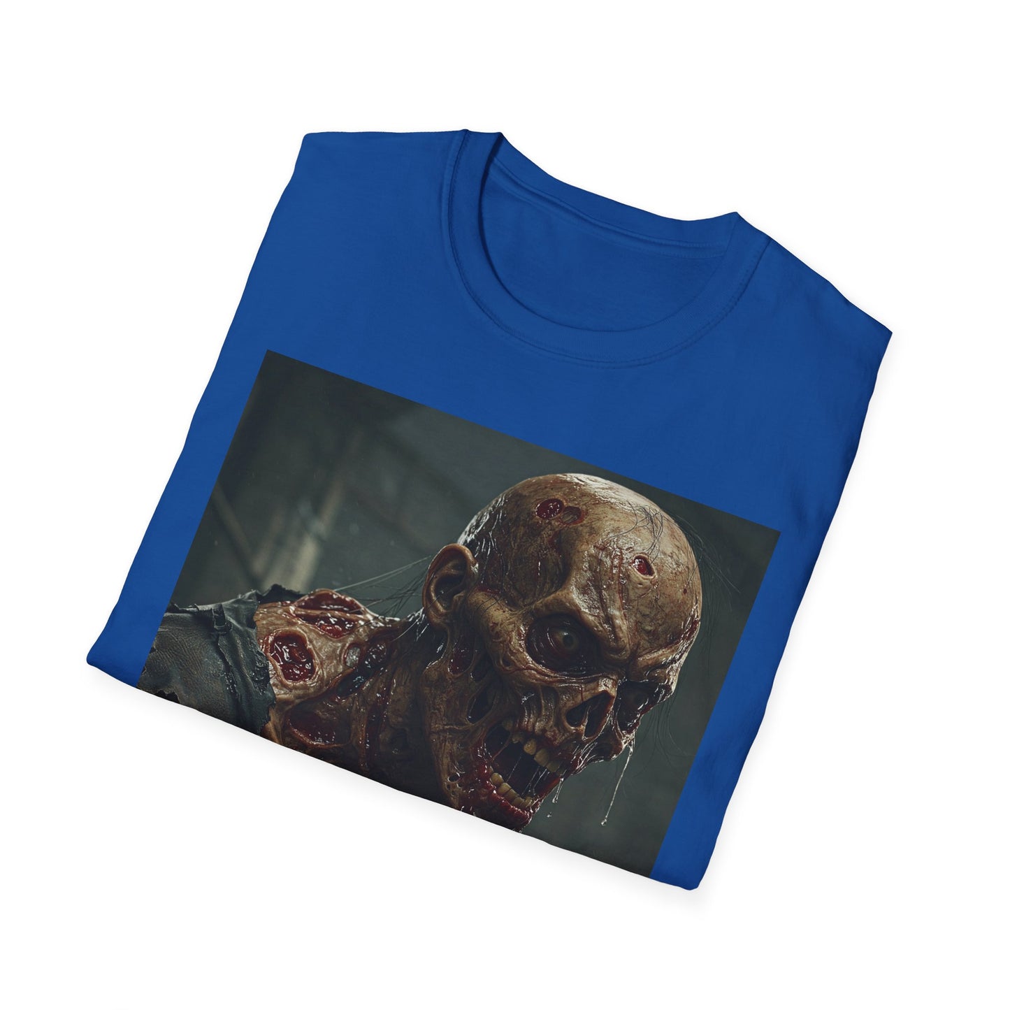 Unisex Softstyle T-Shirt with Zombie Design | Perfect for Halloween and Horror Fans