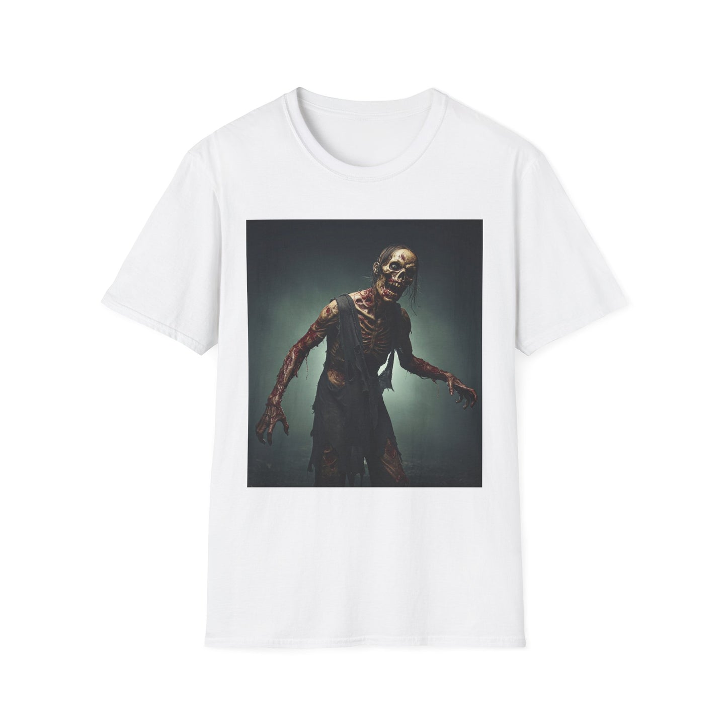 Apocalyptic Portrait Tee, bold, decaying zombie graphic