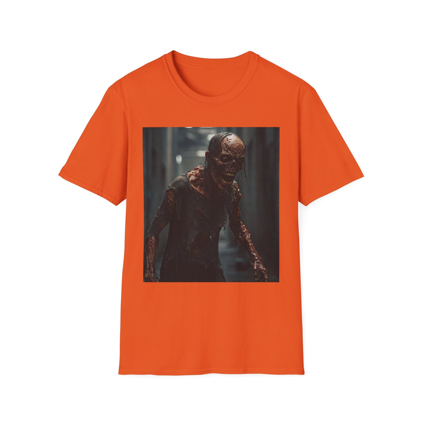 Apocalyptic Portrait Tee, bold, decaying zombie graphic