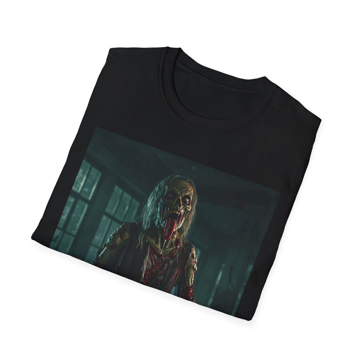 Apocalyptic Portrait Tee, bold, decaying zombie graphic