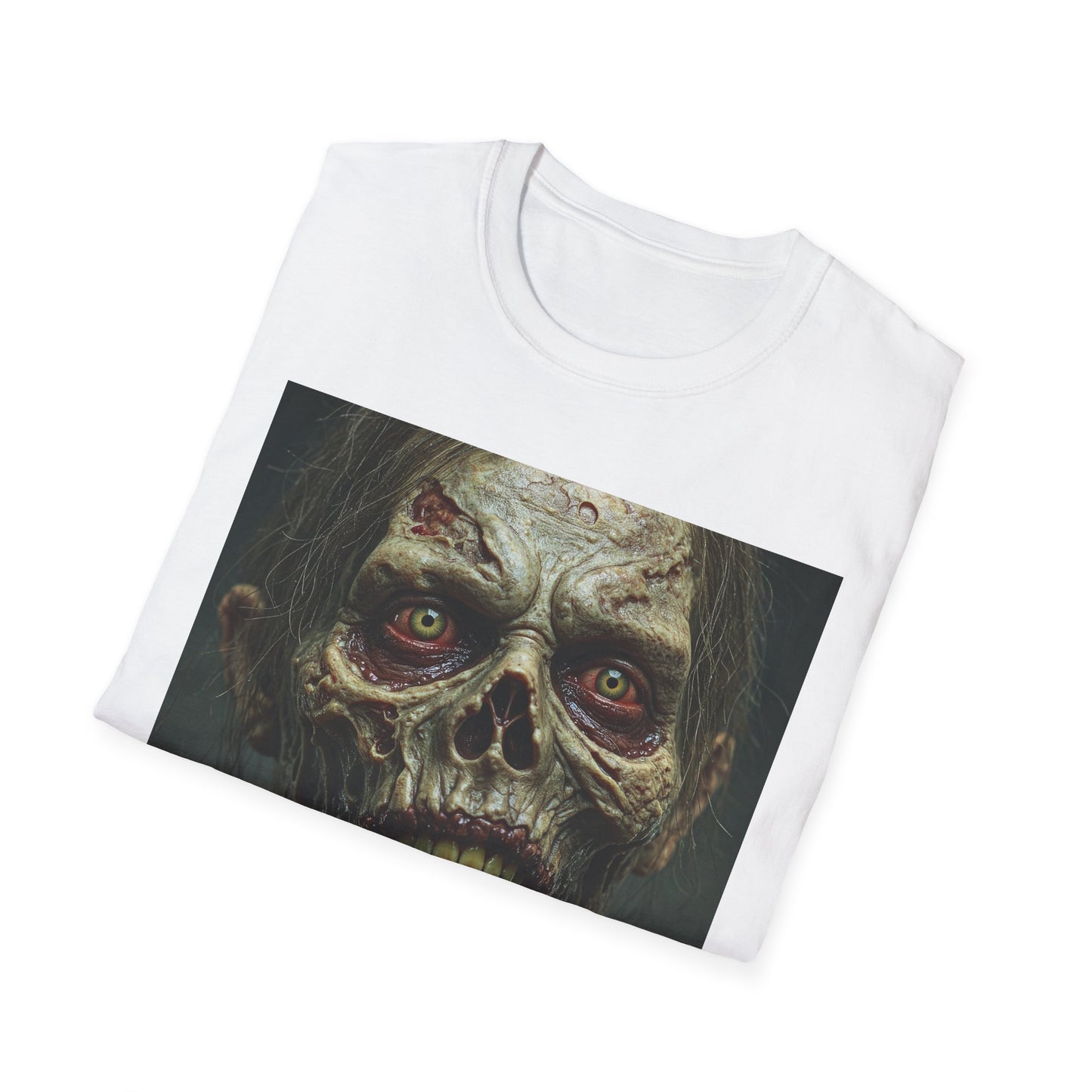 Apocalyptic Portrait Tee, bold, decaying zombie graphic