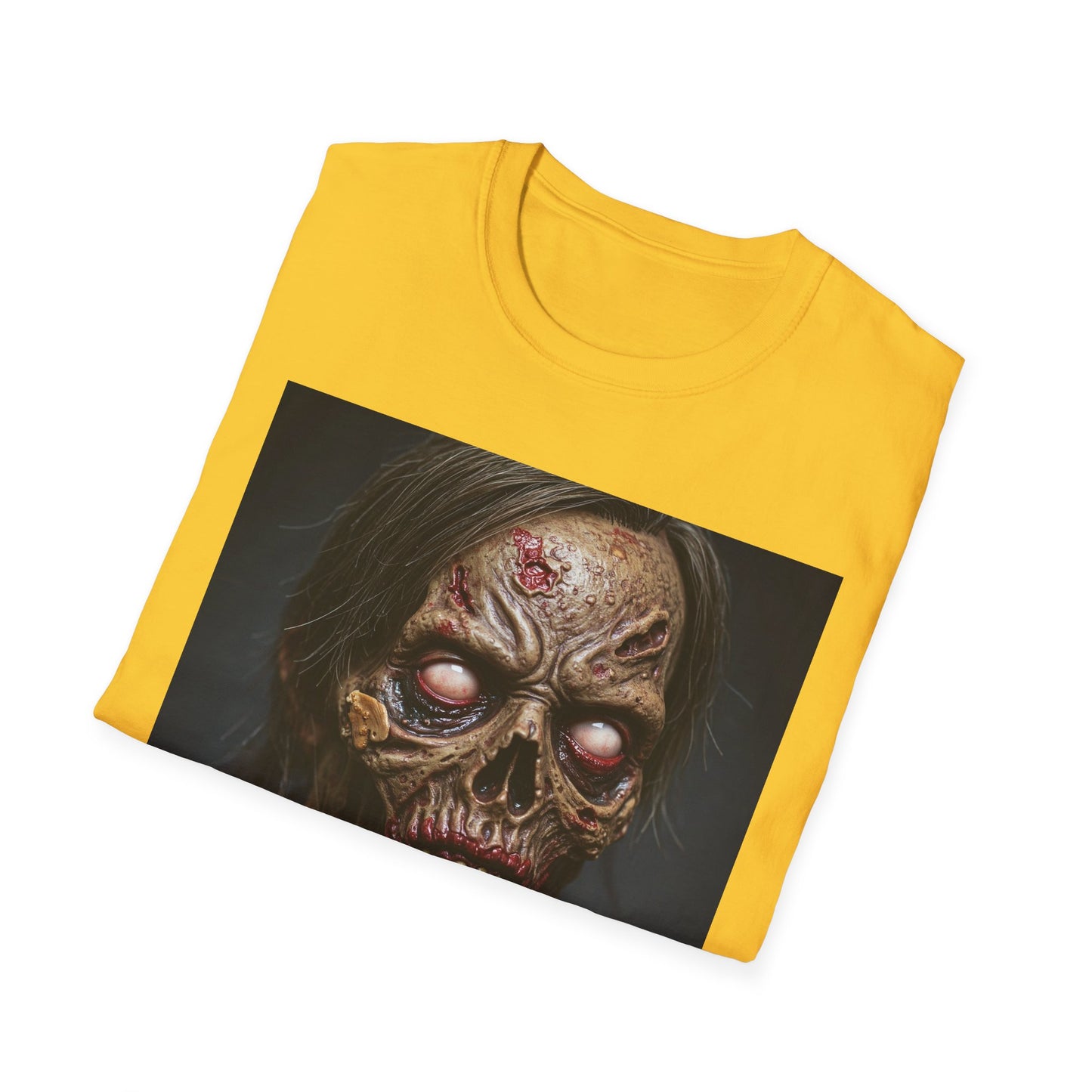 Apocalyptic Portrait Tee, bold, decaying zombie graphic