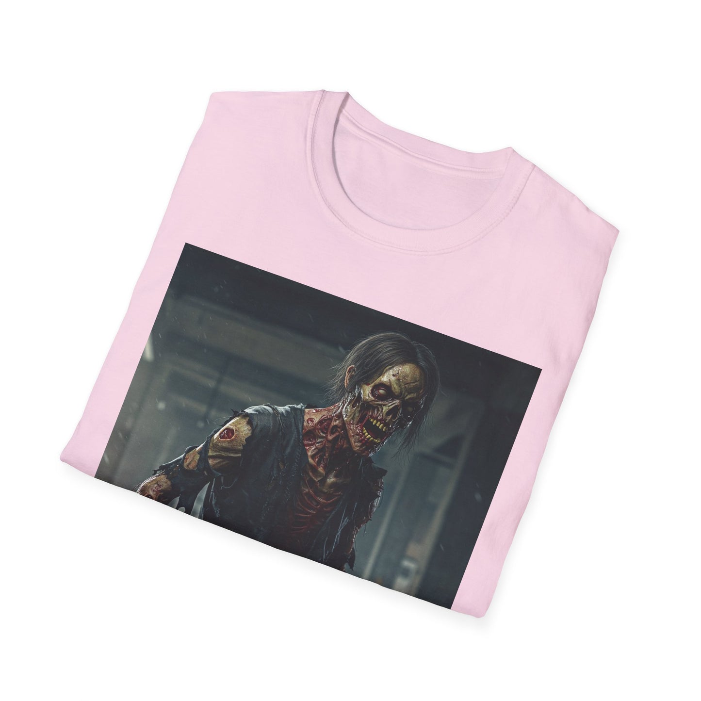 Apocalyptic Portrait Tee, bold, decaying zombie graphic