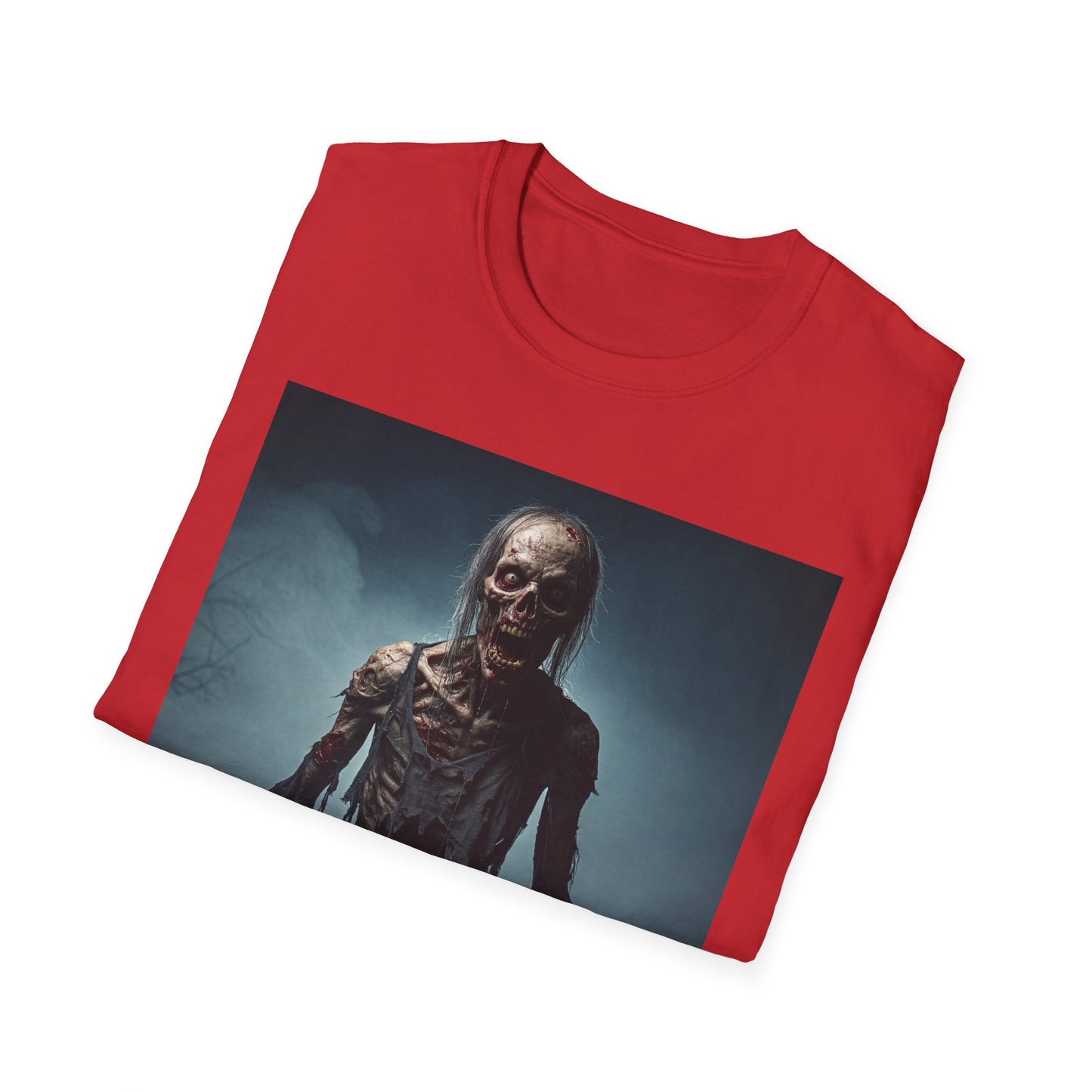 Apocalyptic Portrait Tee, bold, decaying zombie graphic