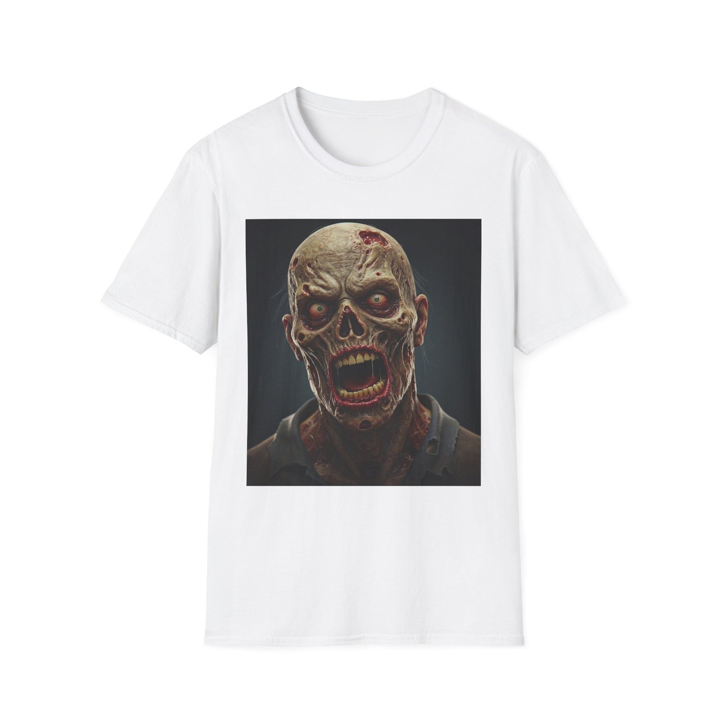 Apocalyptic Portrait Tee, bold, decaying zombie graphic