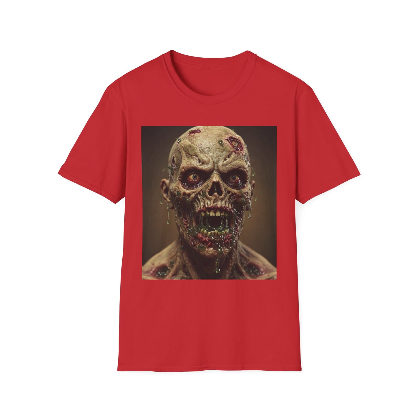 Apocalyptic Portrait Tee, bold, decaying zombie graphic