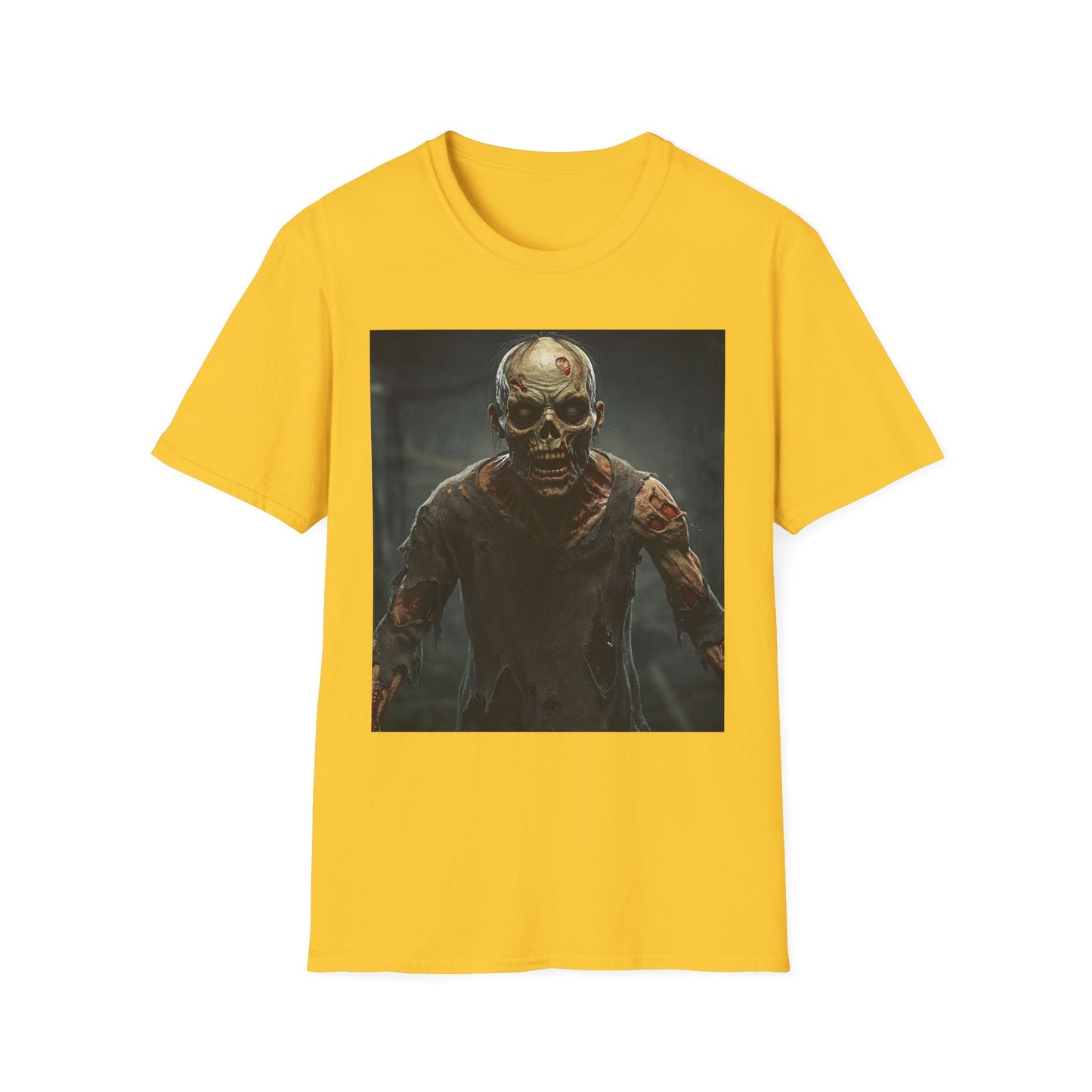 Apocalyptic Portrait Tee, bold, decaying zombie graphic