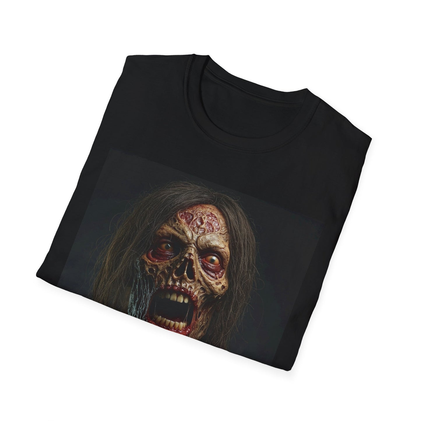 Apocalyptic Portrait Tee, bold, decaying zombie graphic