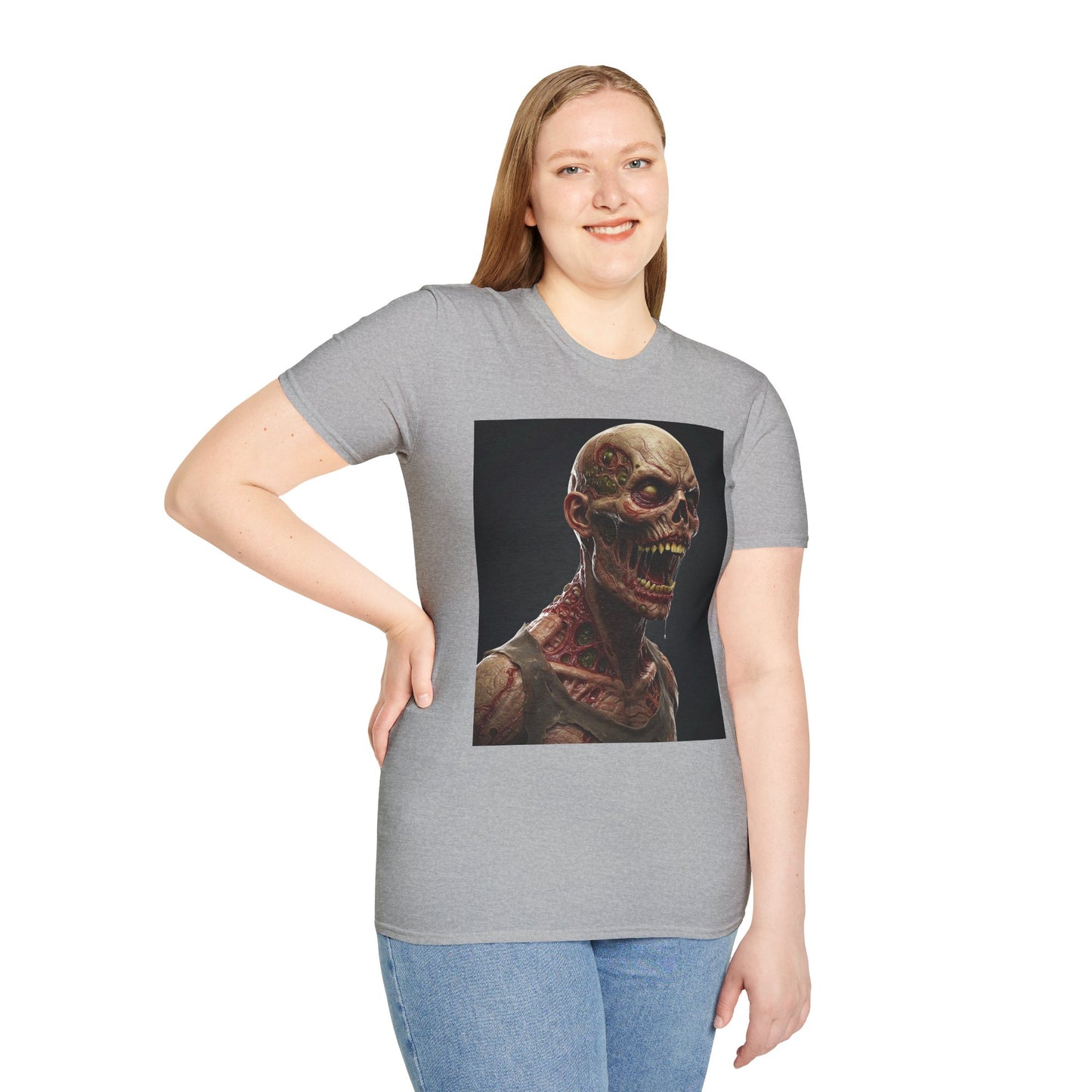 Zombie Graphic Unisex Softstyle T-Shirt | Horror Movie Fan Apparel