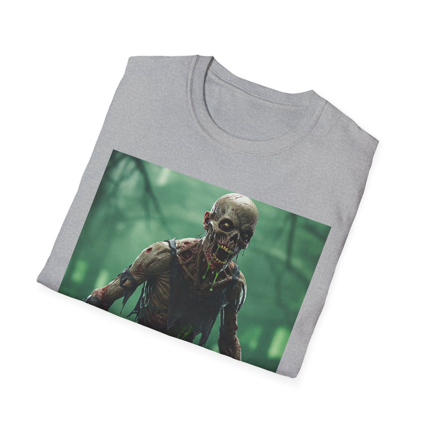 Apocalyptic Portrait Tee, bold, decaying zombie graphic