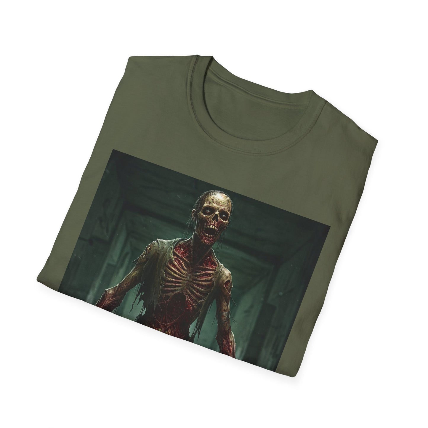 Apocalyptic Portrait Tee, bold, decaying zombie graphic