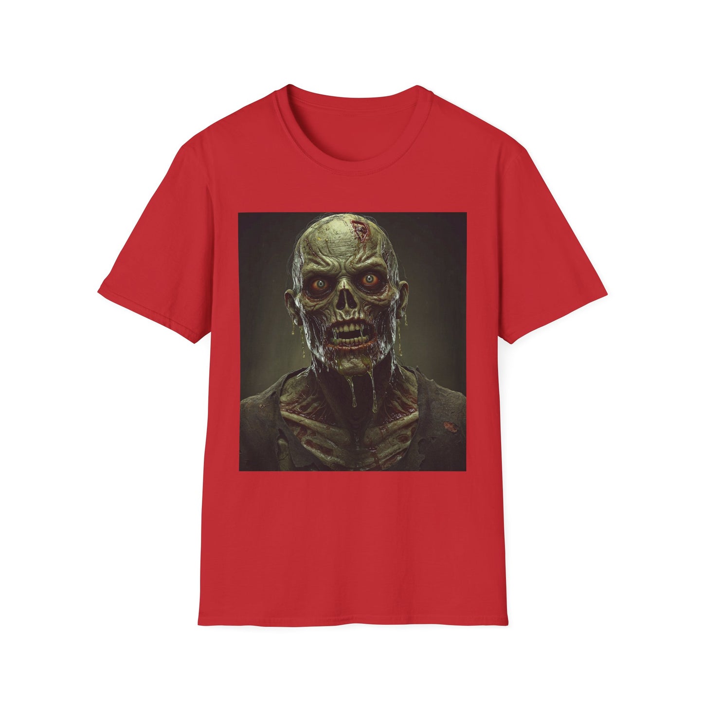 Apocalyptic Portrait Tee, bold, decaying zombie graphic