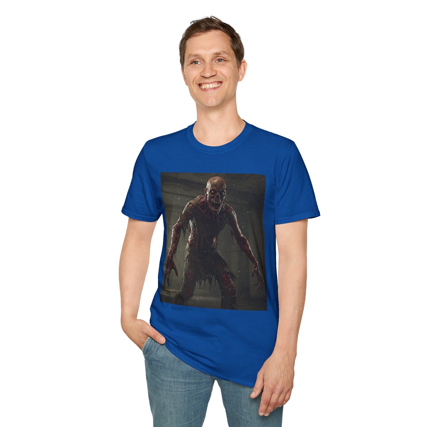 Apocalyptic Portrait Tee, bold, decaying zombie graphic