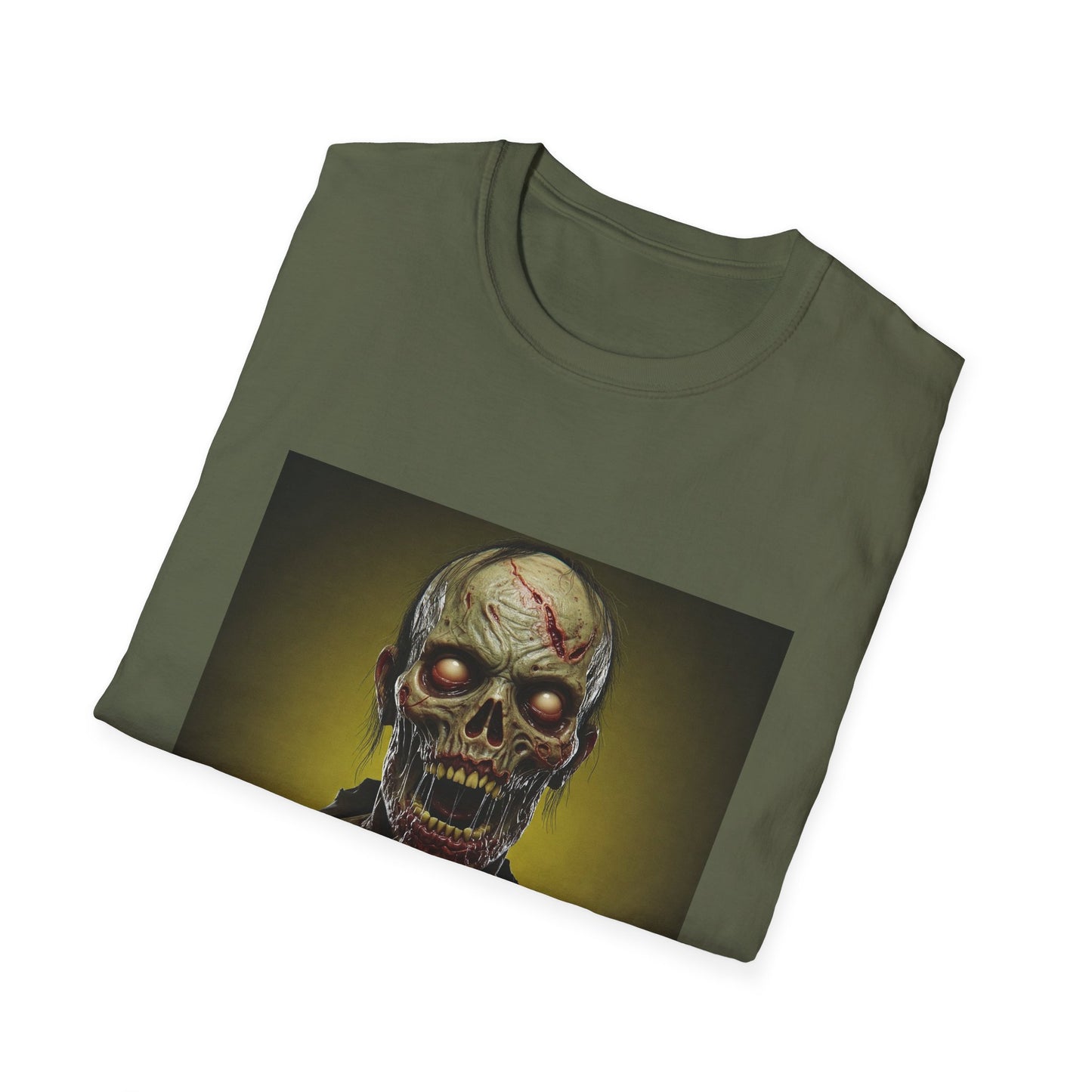 Apocalyptic Portrait Tee, bold, decaying zombie graphic