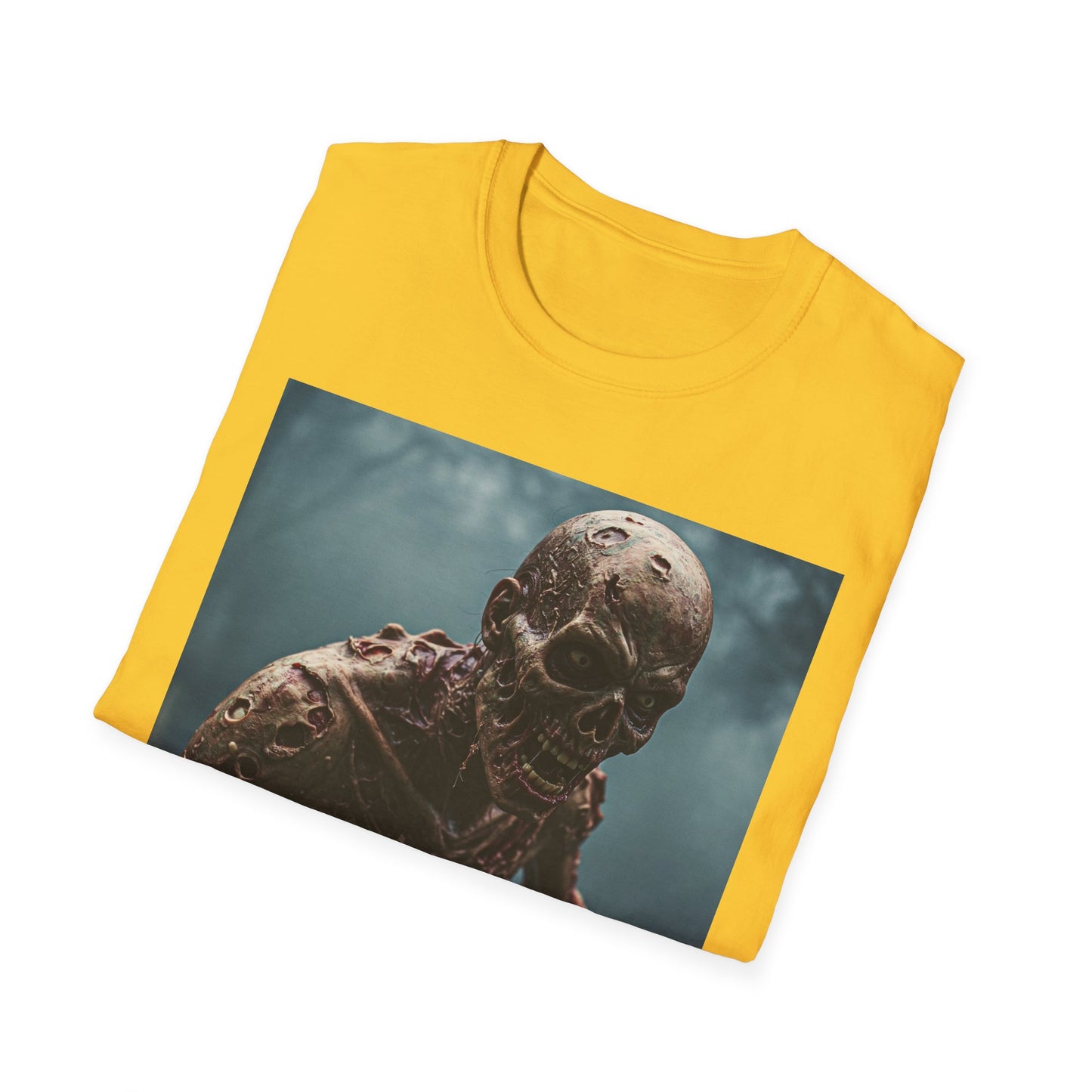 Apocalyptic Portrait Tee, bold, decaying zombie graphic