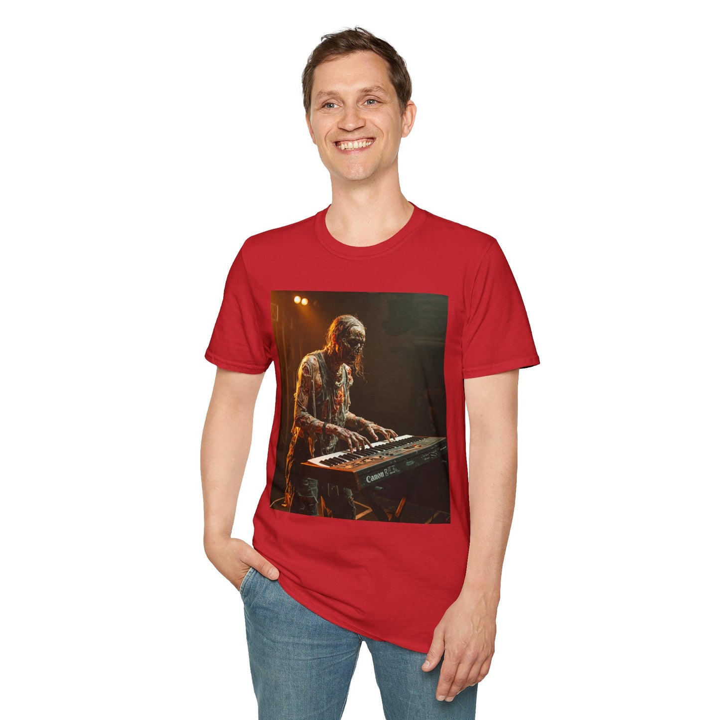 Vintage Musician Unisex Softstyle T-Shirt - Retro Concert Vibe