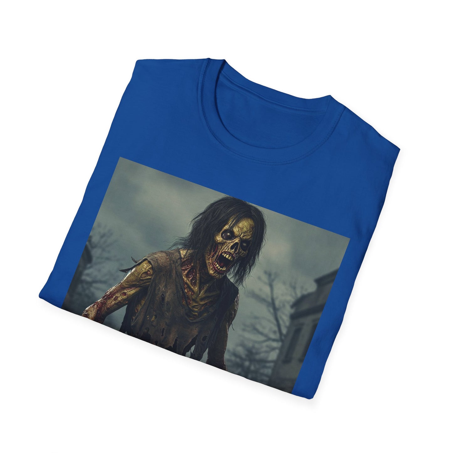 Apocalyptic Portrait Tee, bold, decaying zombie graphic