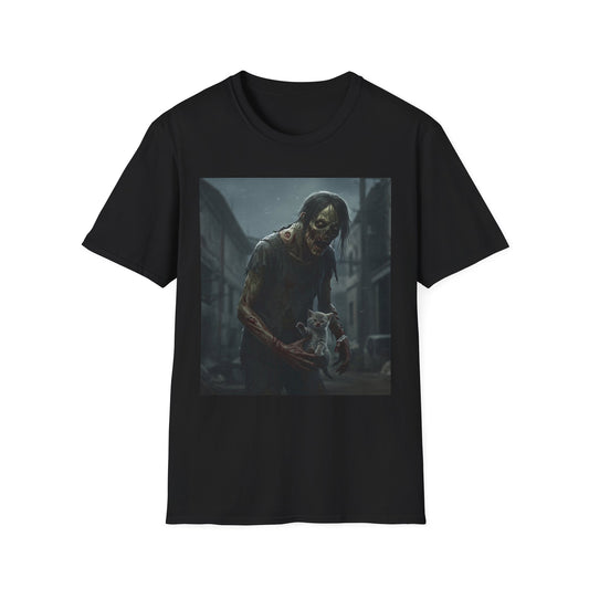 Apocalyptic Portrait Tee, bold, decaying zombie graphic