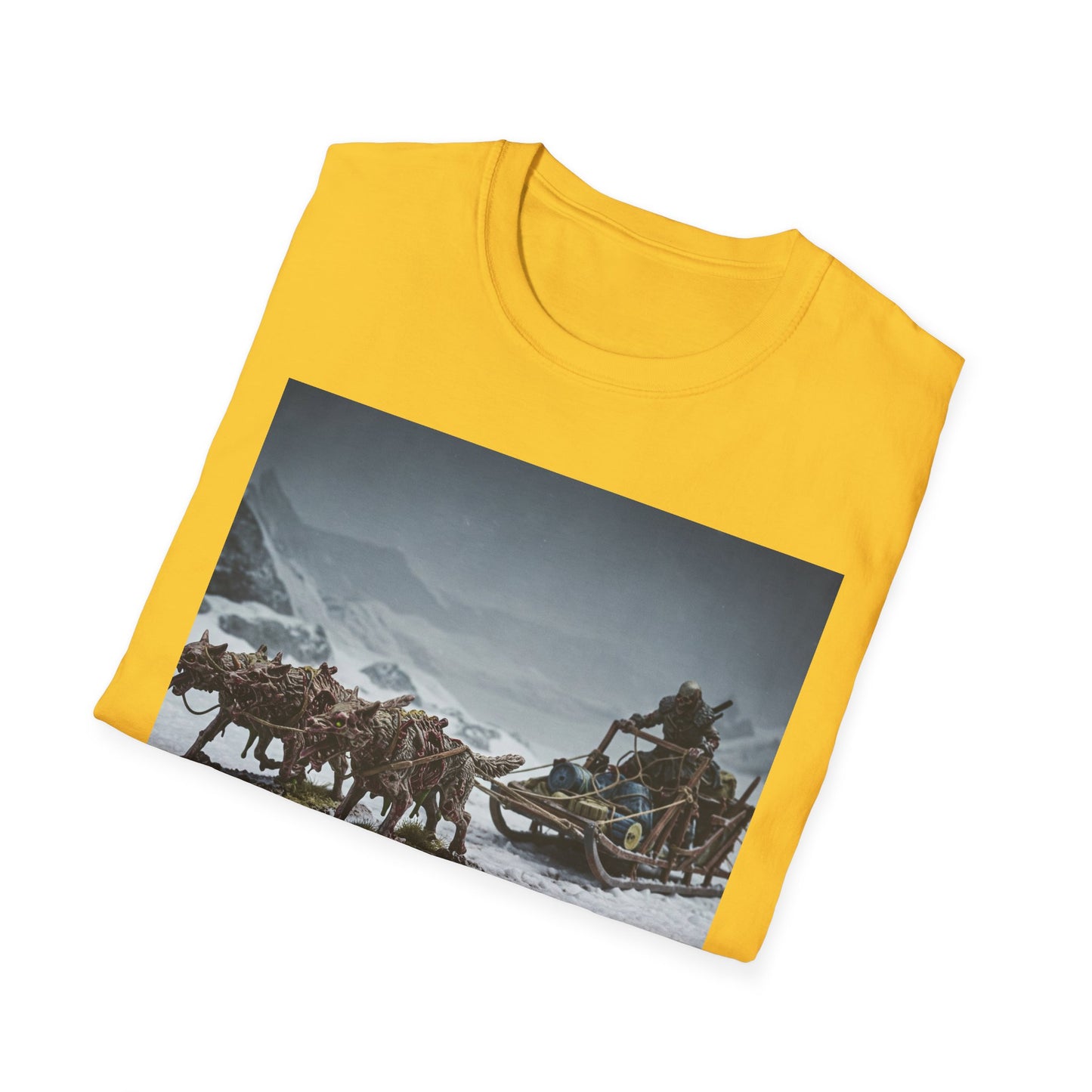 Adventure Awaits Unisex Softstyle T-Shirt - Mountain Trekking Design