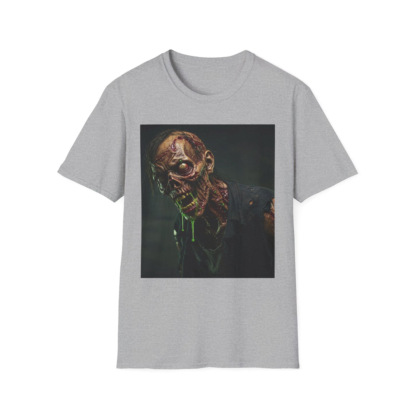 Graphic Zombie Unisex Softstyle T-Shirt - Perfect for Horror Fans and Halloween