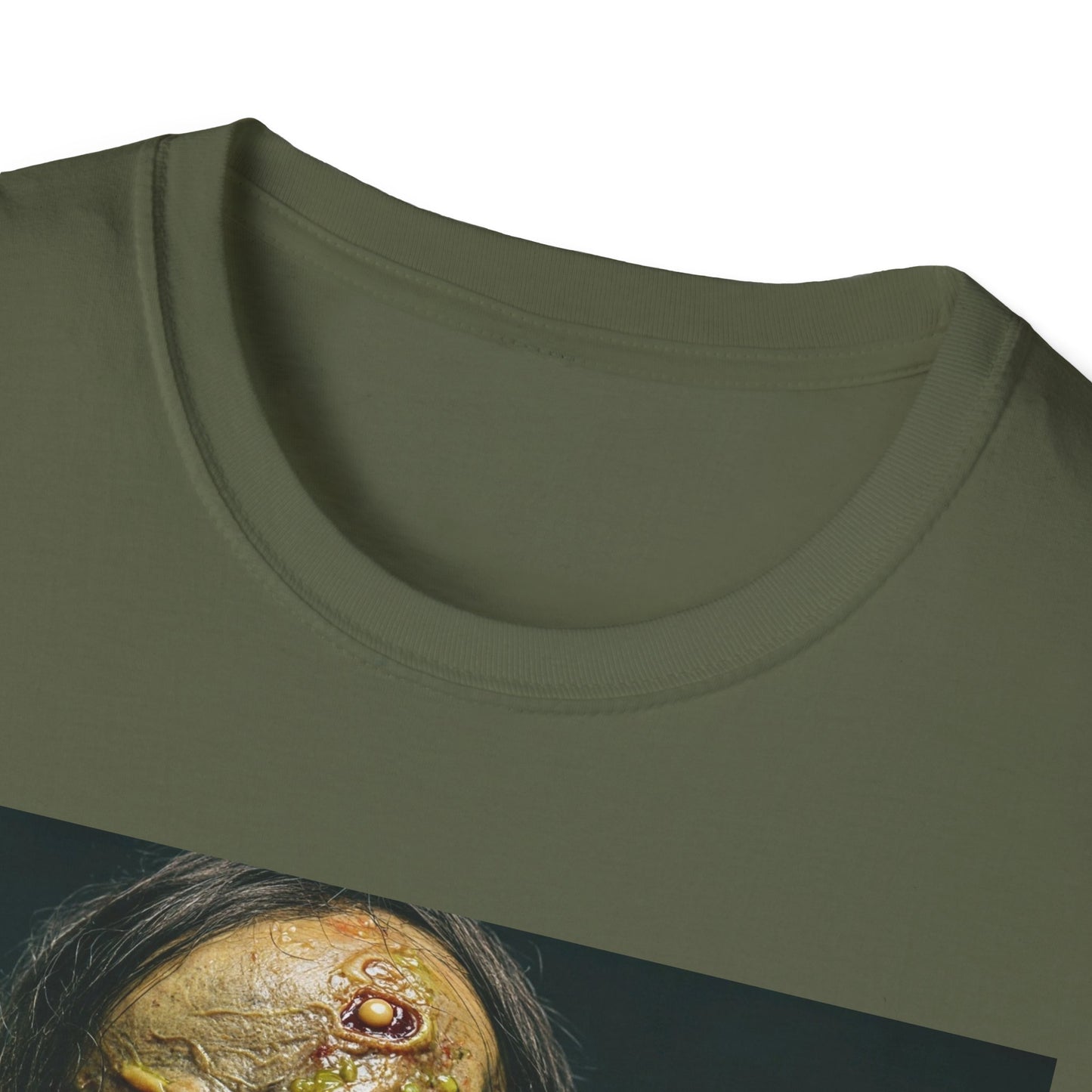 Apocalyptic Portrait Tee, bold, decaying zombie graphic