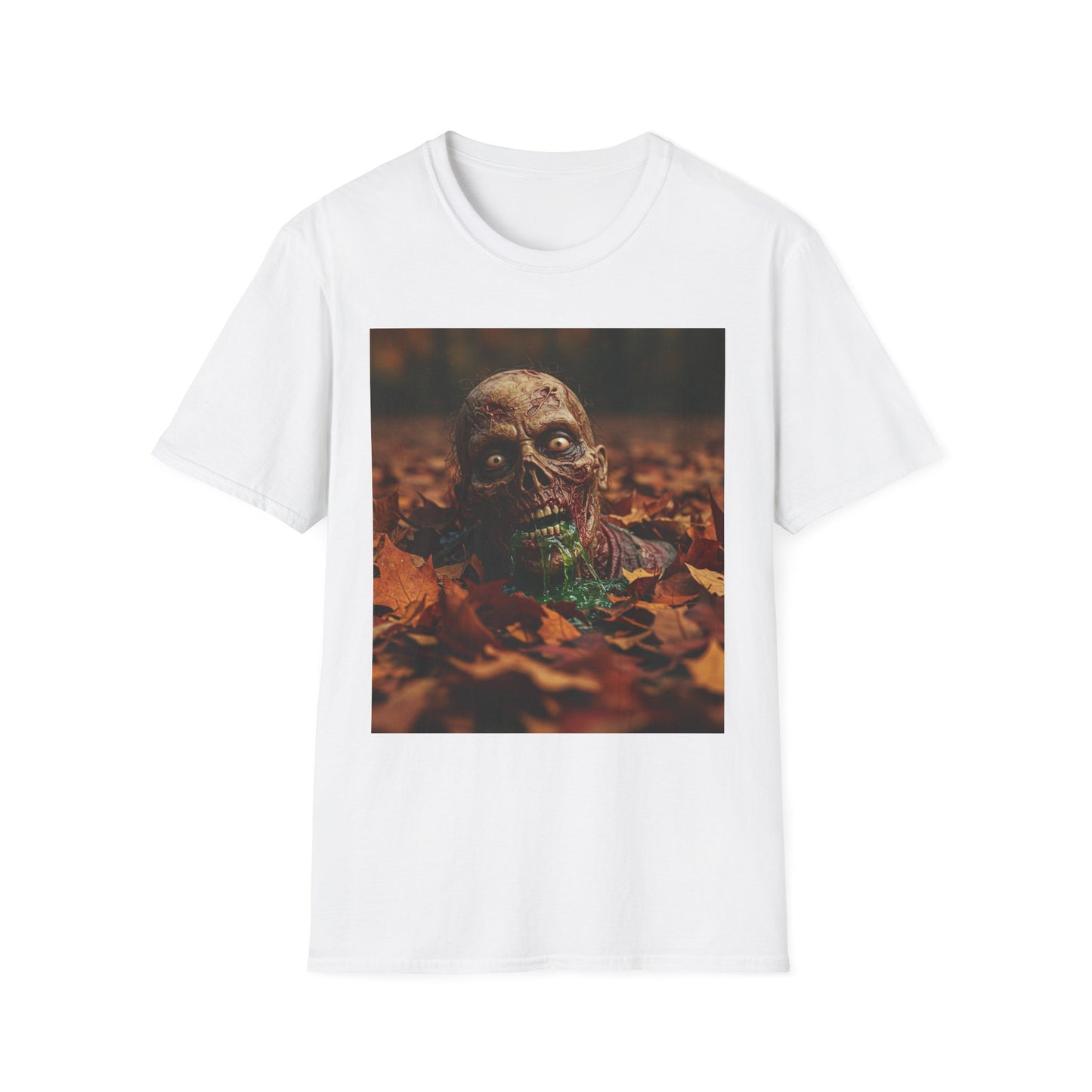 Apocalyptic Portrait Tee, bold, decaying zombie graphic