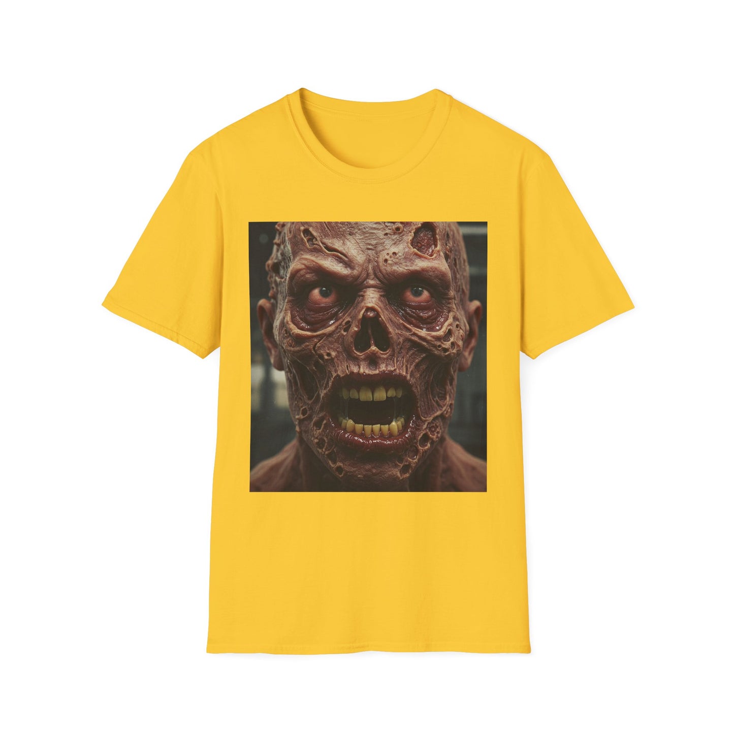 Apocalyptic Portrait Tee, bold, decaying zombie graphic