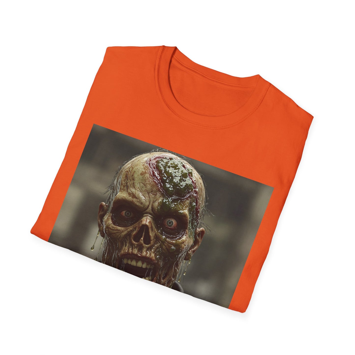 Apocalyptic Portrait Tee, bold, decaying zombie graphic