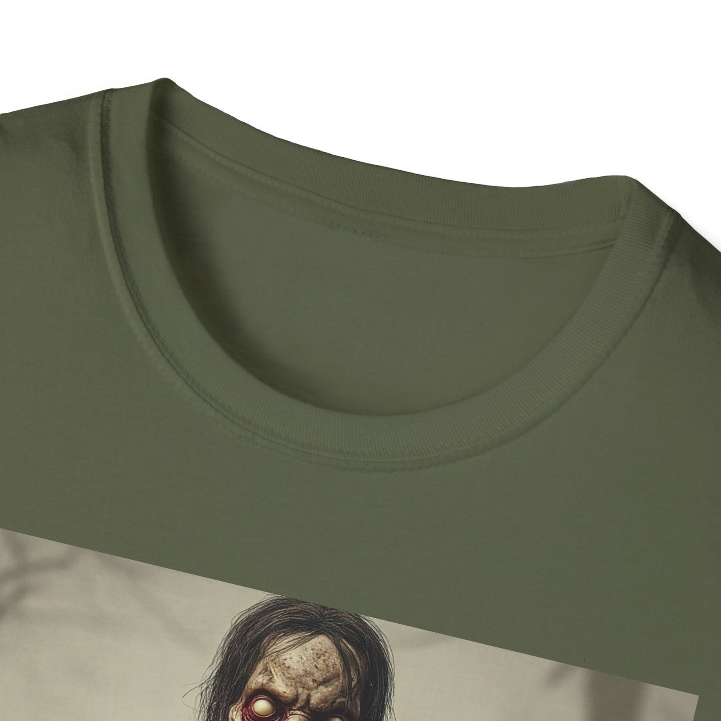 Apocalyptic Portrait Tee, bold, decaying zombie graphic