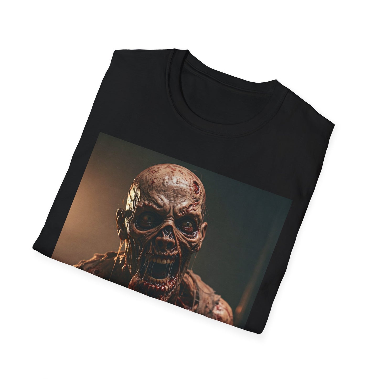 Apocalyptic Portrait Tee, bold, decaying zombie graphic