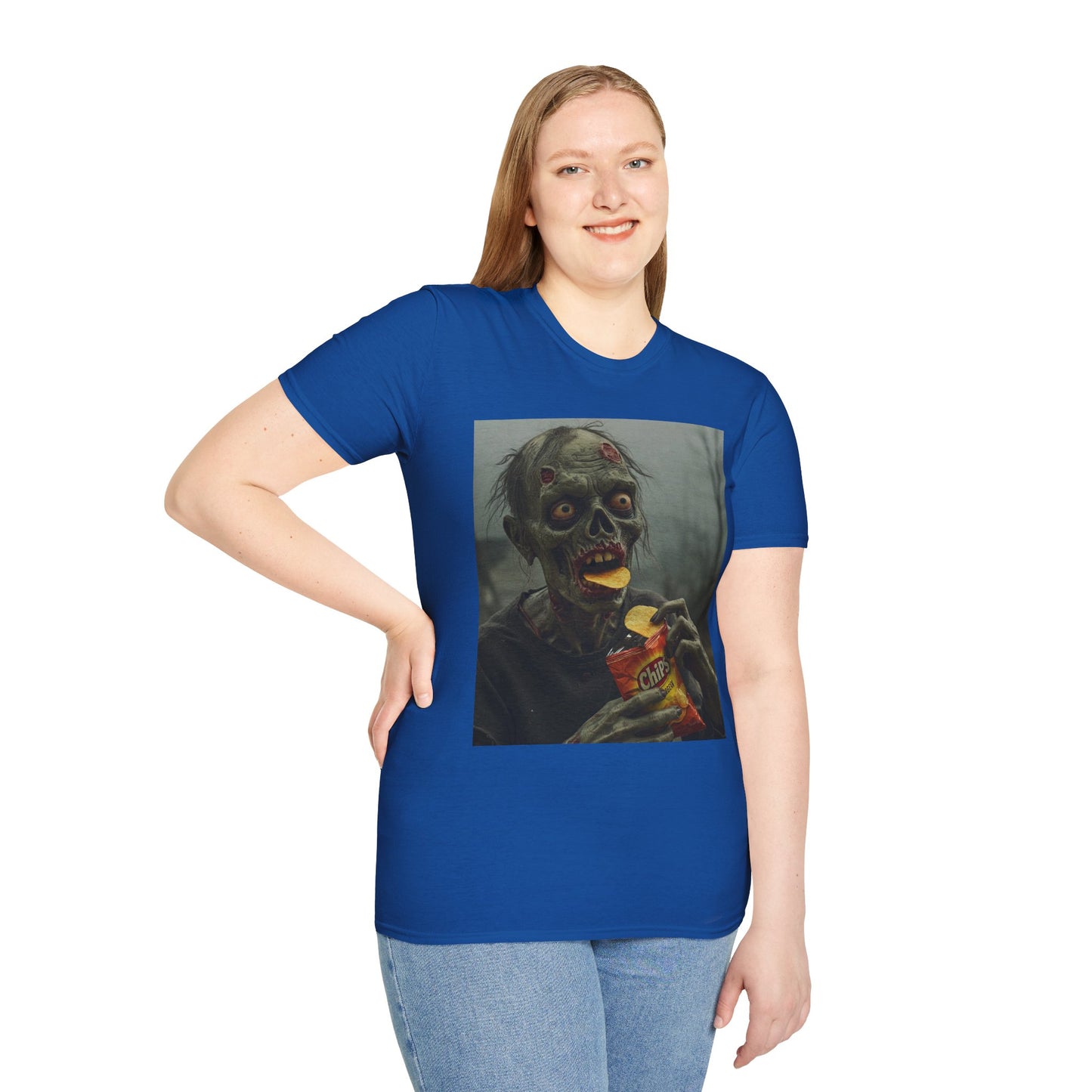 Zombie Snack Unisex Softstyle T-Shirt - Perfect for Horror Fans & Halloween