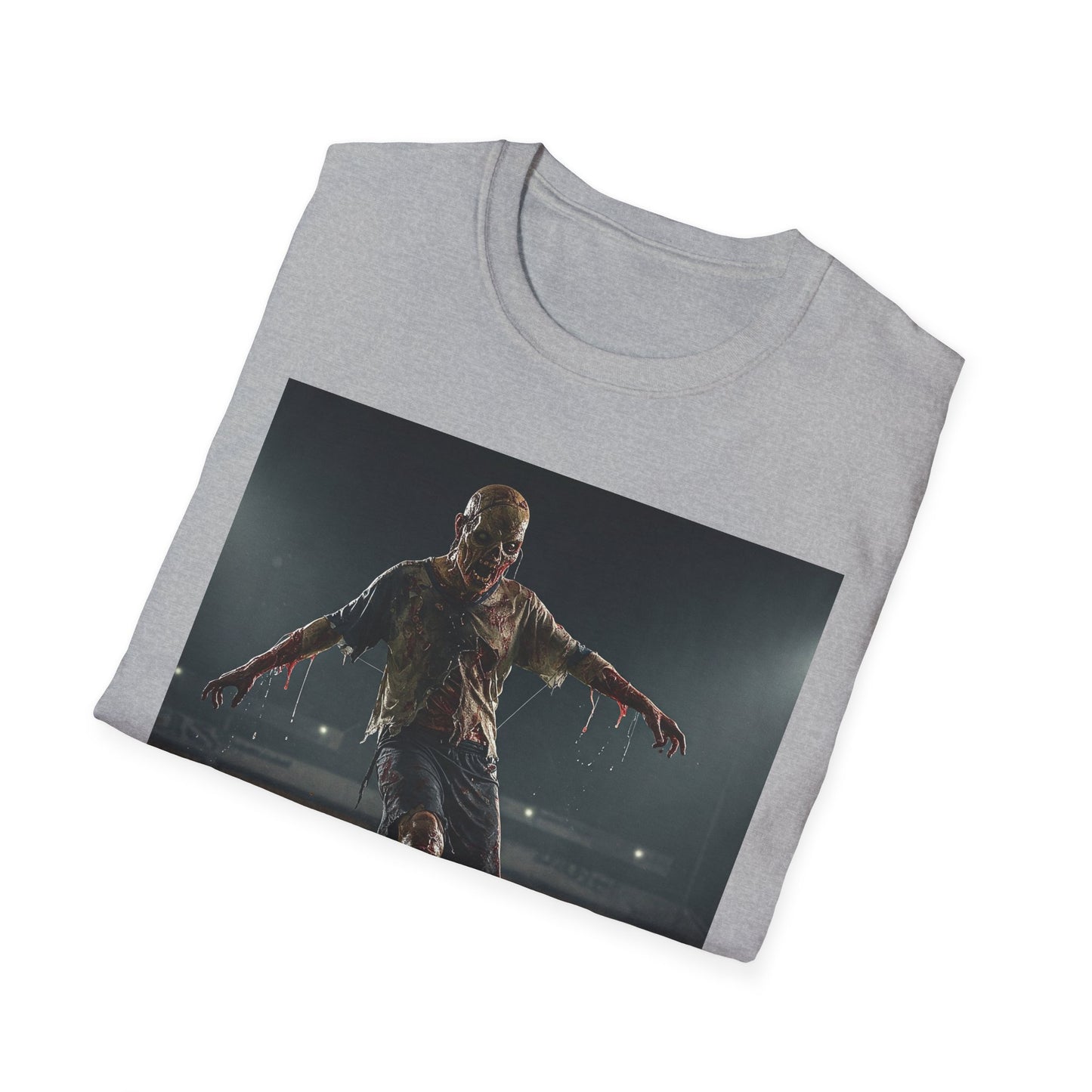 Zombie Soccer Unisex Softstyle T-Shirt - Perfect for Halloween and Sports Lovers