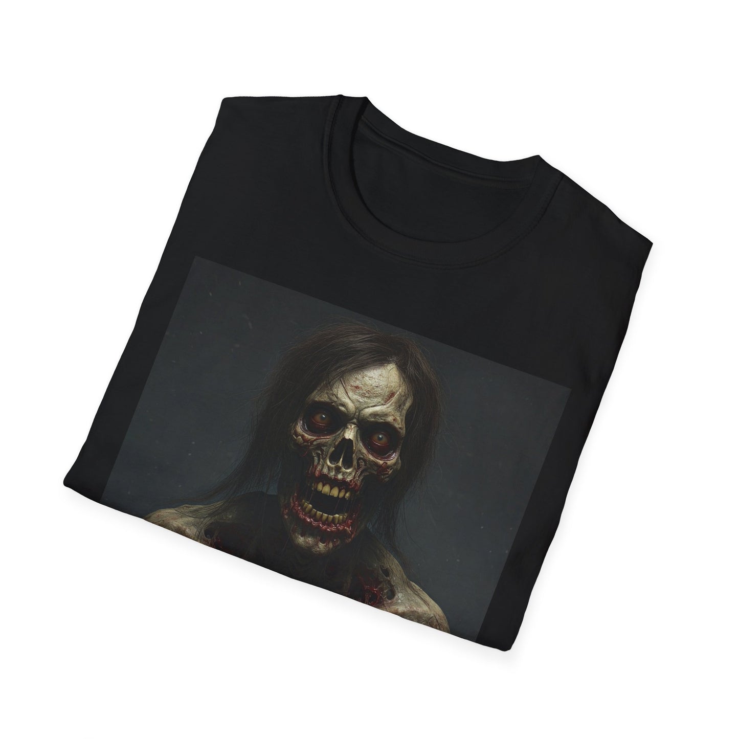 Apocalyptic Portrait Tee, bold, decaying zombie graphic