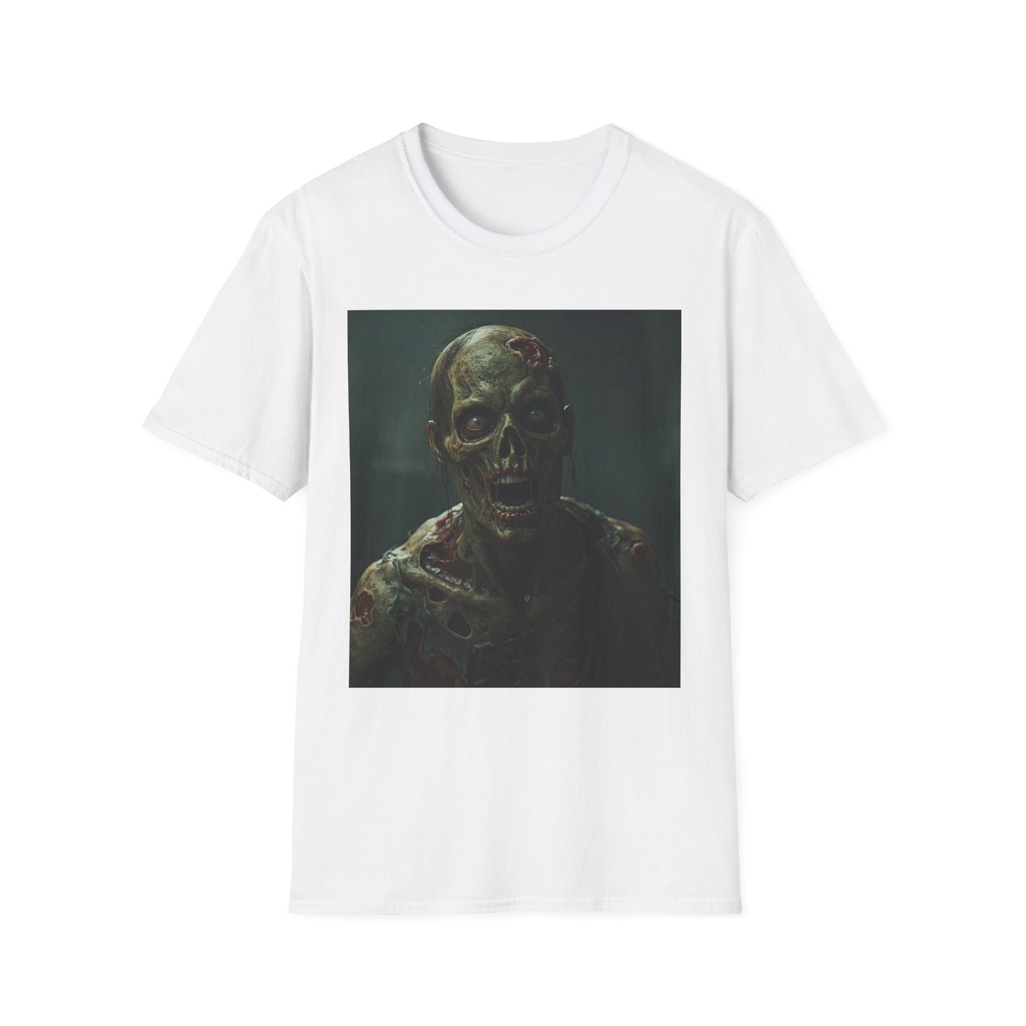 Creepy Zombie Graphic Unisex Softstyle T-Shirt