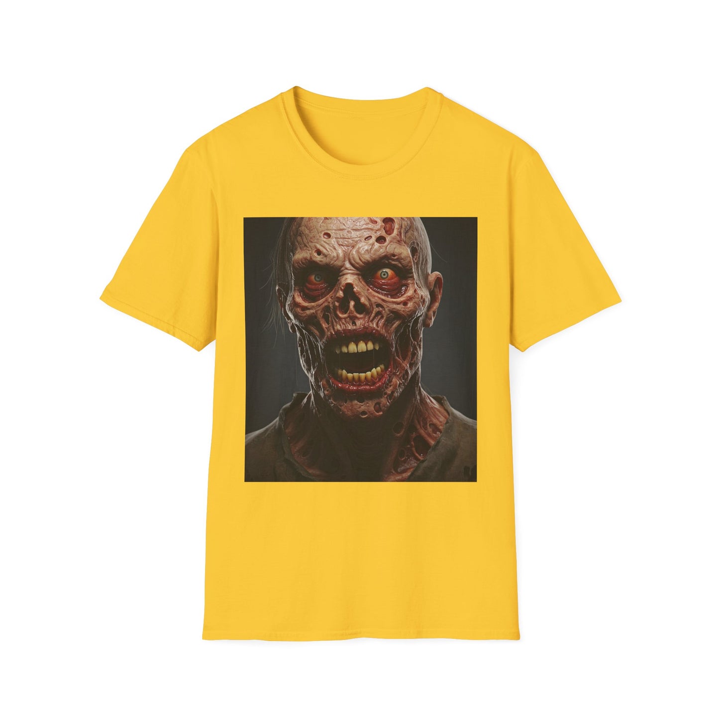 Apocalyptic Portrait Tee, bold, decaying zombie graphic