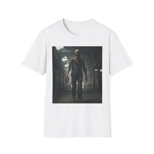 Apocalyptic Portrait Tee, bold, decaying zombie graphic