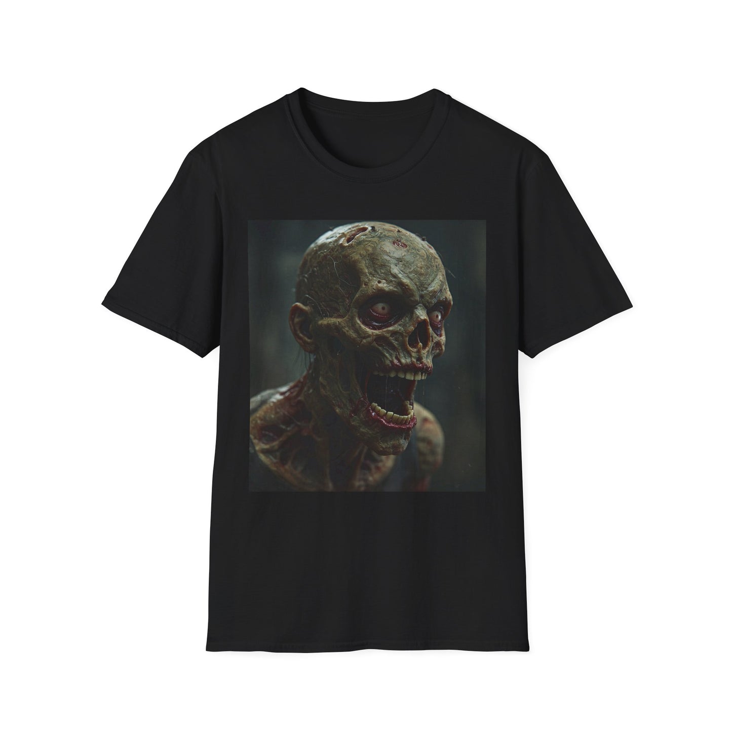 Apocalyptic Portrait Tee, bold, decaying zombie graphic