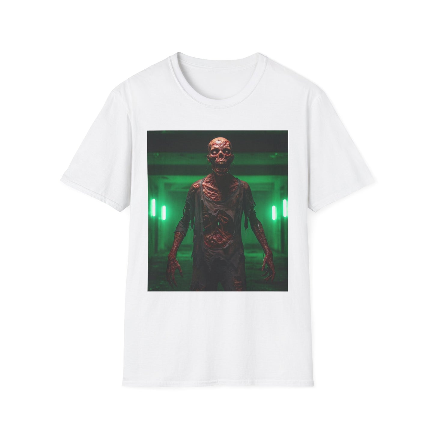 Apocalyptic Portrait Tee, bold, decaying zombie graphic