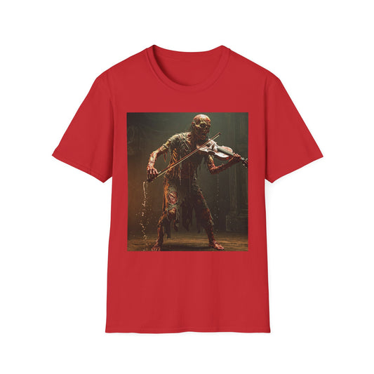 Creepy Creature Violinist Unisex T-Shirt - Spooky Halloween Tee