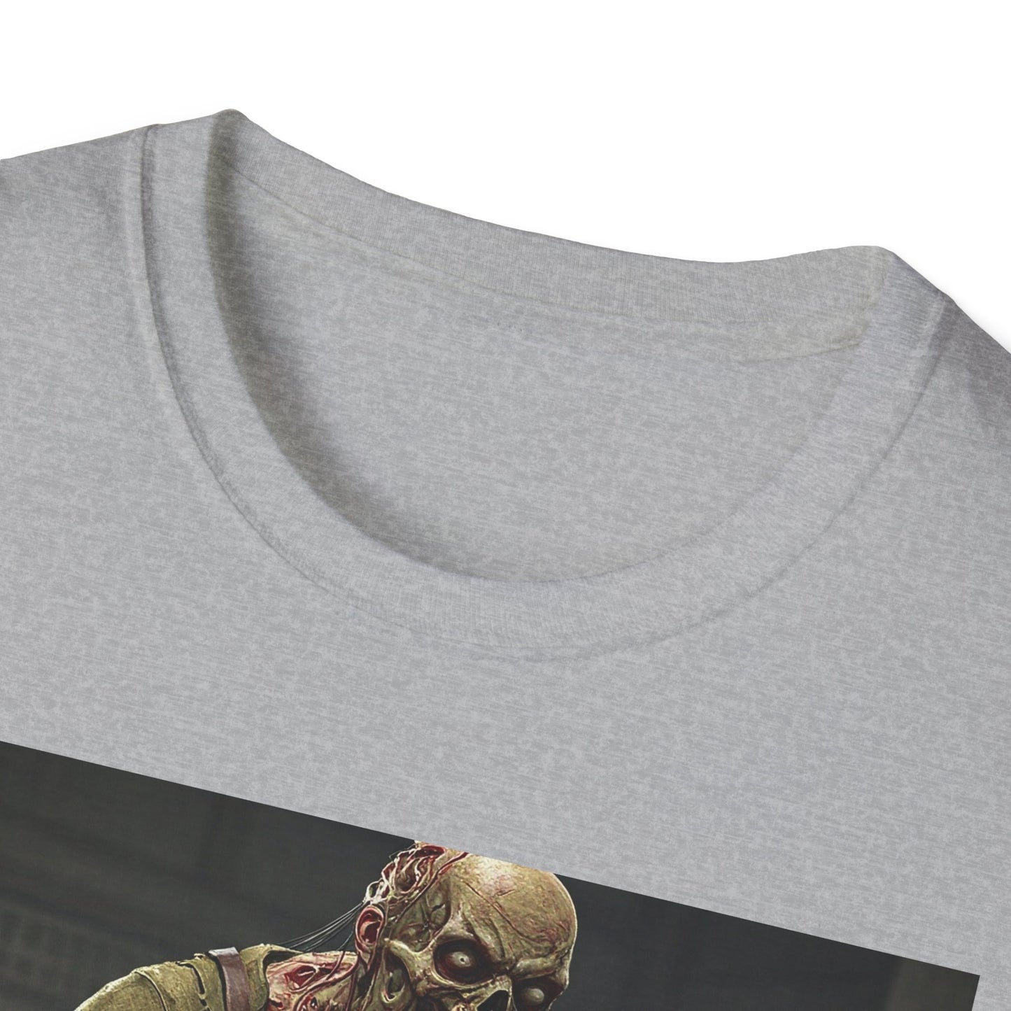 Apocalyptic Portrait Tee, bold, decaying zombie graphic