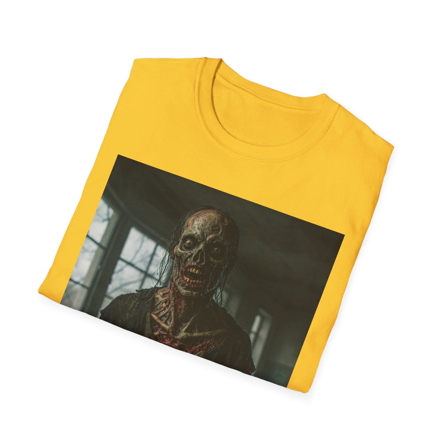 Apocalyptic Portrait Tee, bold, decaying zombie graphic