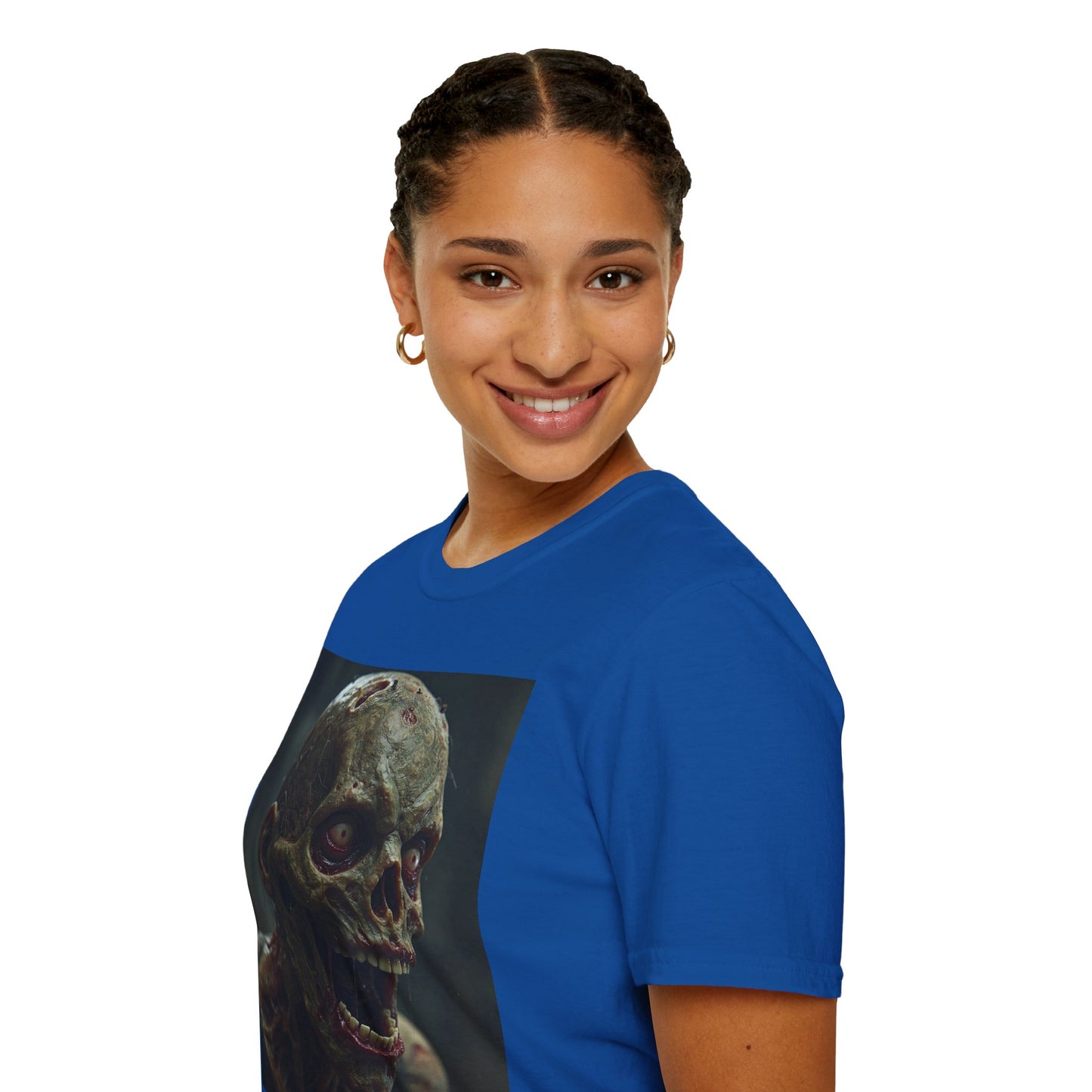 Apocalyptic Portrait Tee, bold, decaying zombie graphic