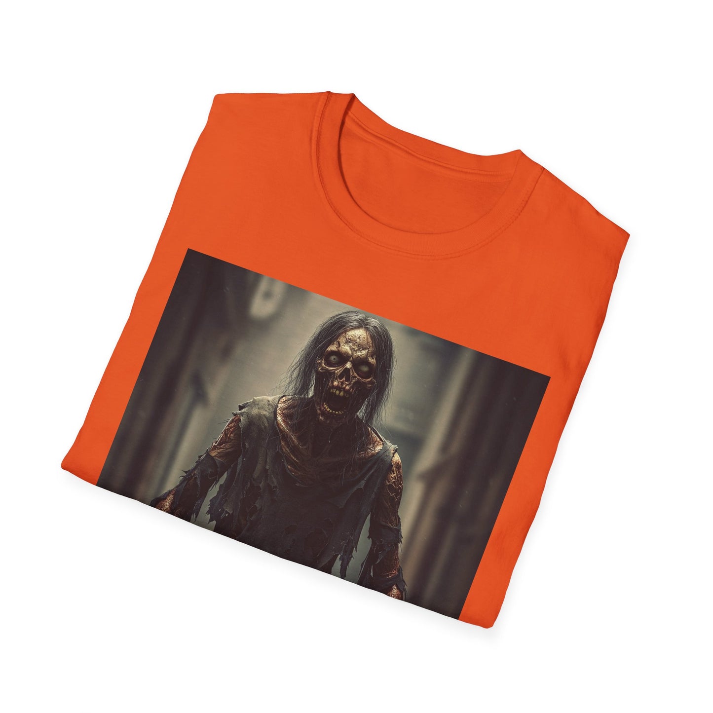 Apocalyptic Portrait Tee, bold, decaying zombie graphic