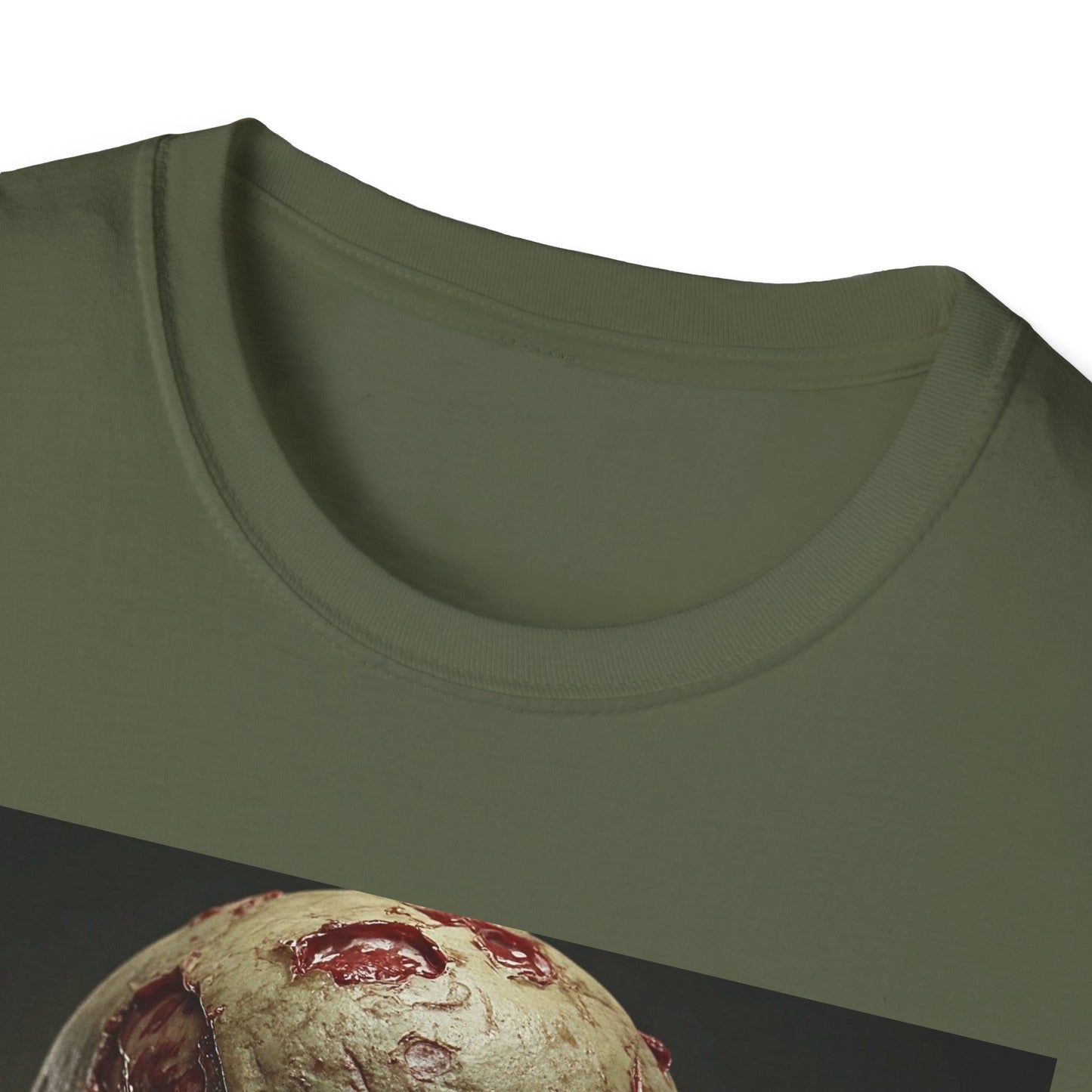 Apocalyptic Portrait Tee, bold, decaying zombie graphic