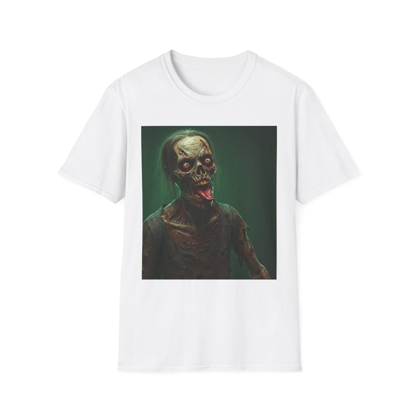 Apocalyptic Portrait Tee, bold, decaying zombie graphic